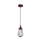 Rustic Red Cage Pendant Light