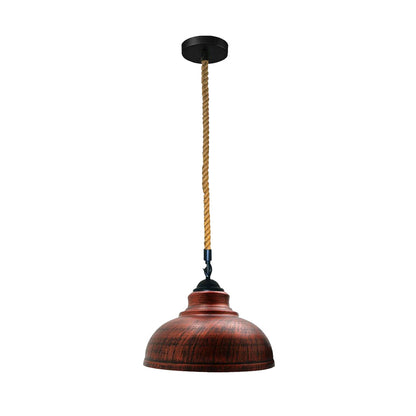 Rustic Red Dome Vintage Ceiling Light