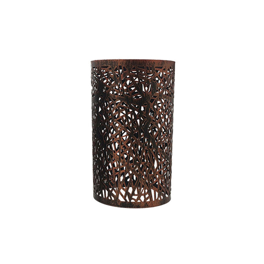 Rustic Red Retro Cylinder Light Shade