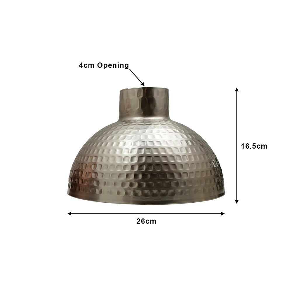 Satin Nickel Dome Retro Ceiling Light Shade