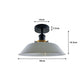 Grey Bowl Industrial Ceiling Light - Flush Mounted