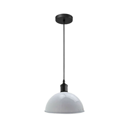 White Dome Pendant Light