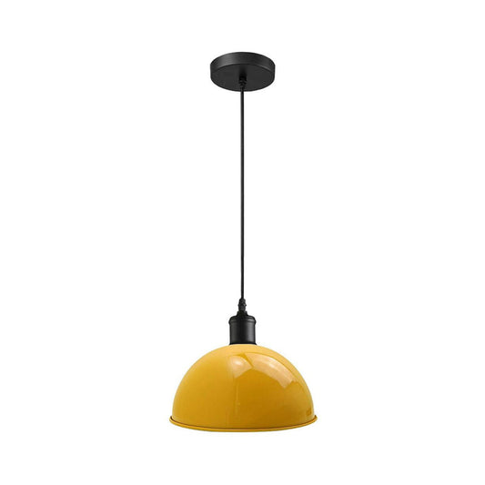 Yellow Dome Pendant Light